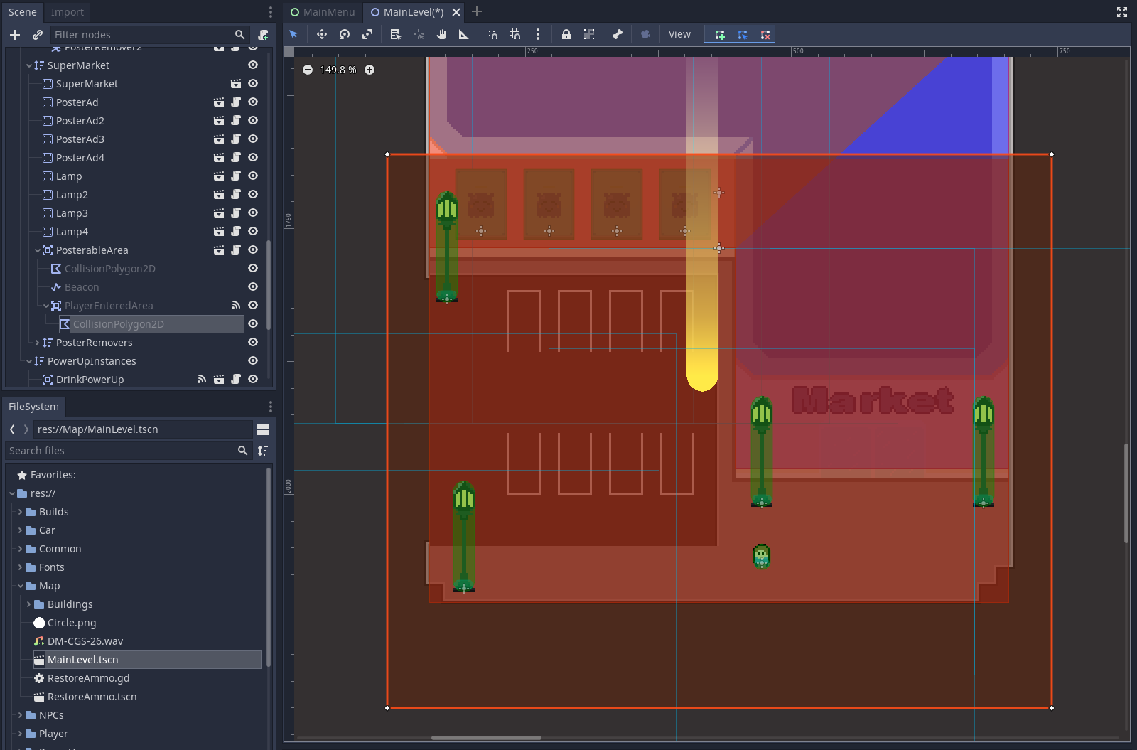 Posterable area set up in editor